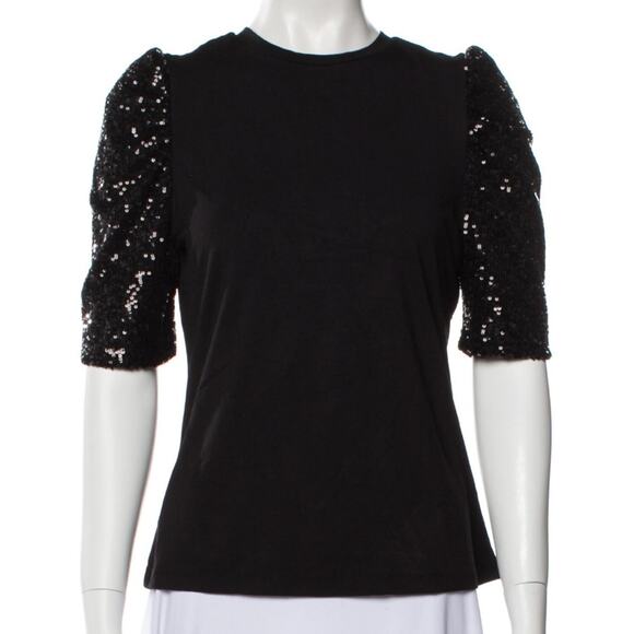 Rachel Zoe Tops - NWT RACHEL ZOE Crew Neck Short Sleeve Sequin Blouse, Small